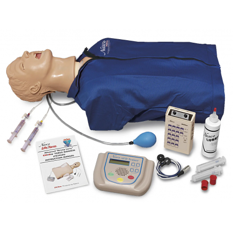 Pokročilé torzo Airway Larry s defibrilací, ECG a AED