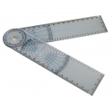 Goniometr - plastový 360° pravítkový 20 cm