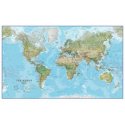Nástěnná mapa světa 198 x 122 cm - zeměpisná