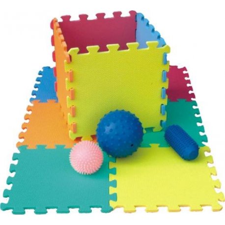 Desky puzzle pěnové celobarevné 30x30, 10ks
