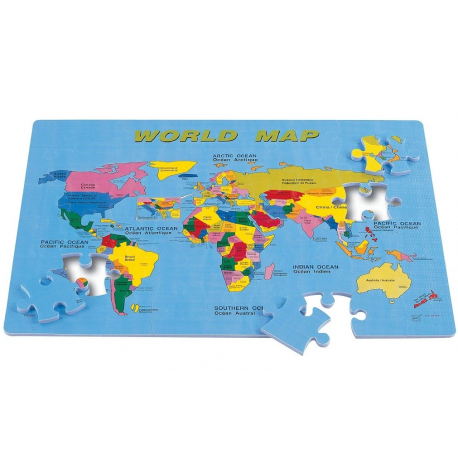 Dětské podlahové puzzle Mapa světa 54 dílků
