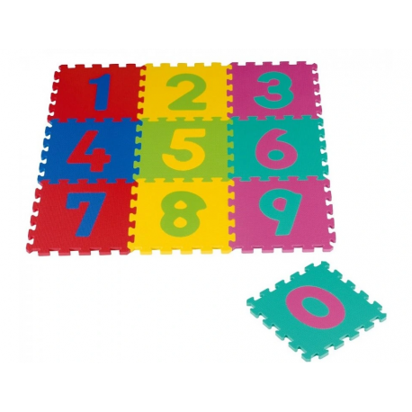 Podlahové pěnové puzzle čísla 0-9 desky 30x30 , 10ks